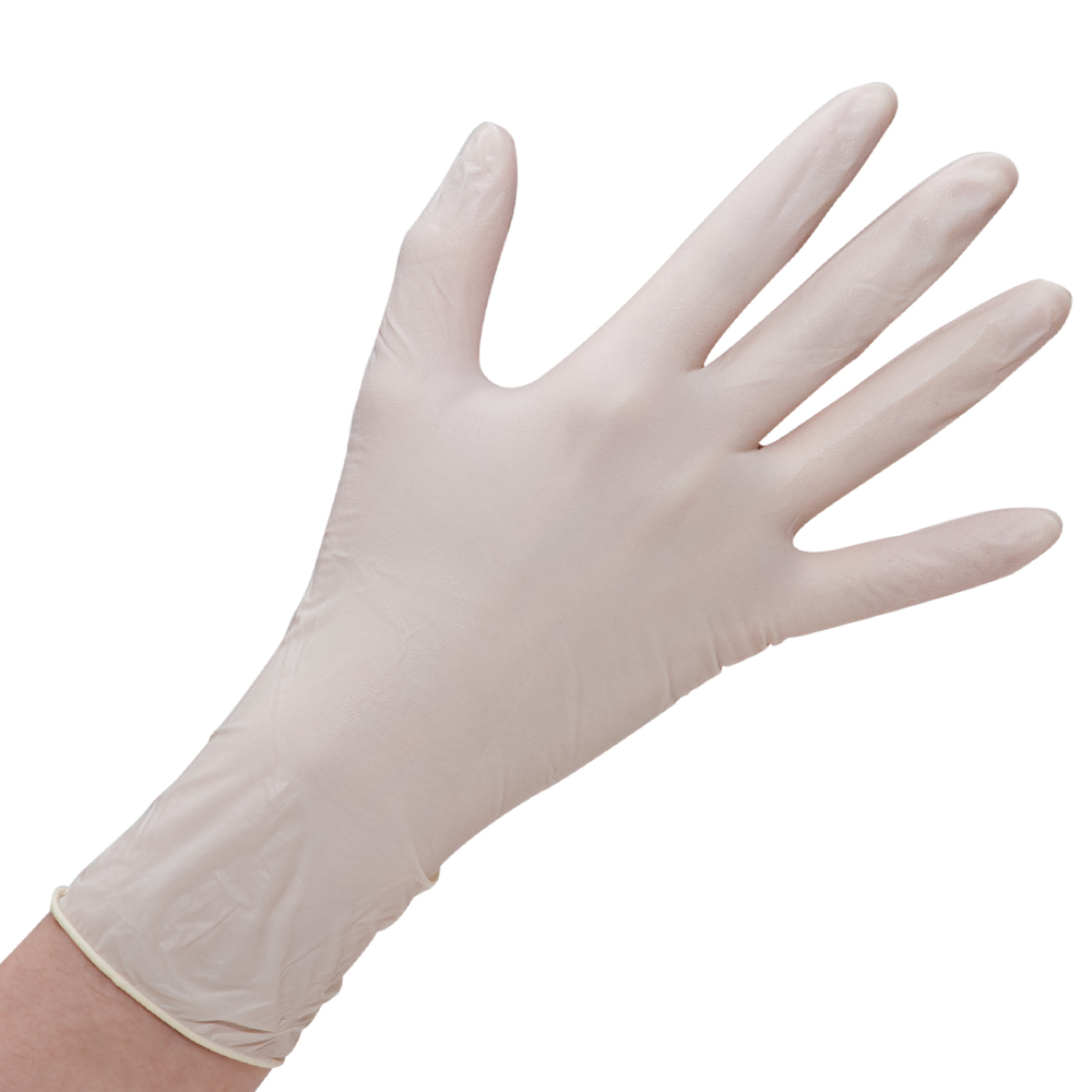 Latex-Handschuhe Grip puderfrei Detail