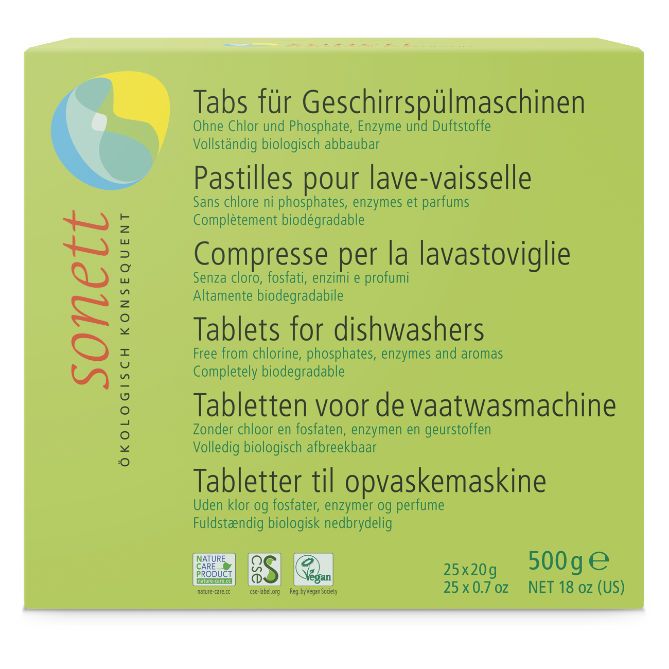 Sonett Tabs für Geschirrspülmaschinen Box