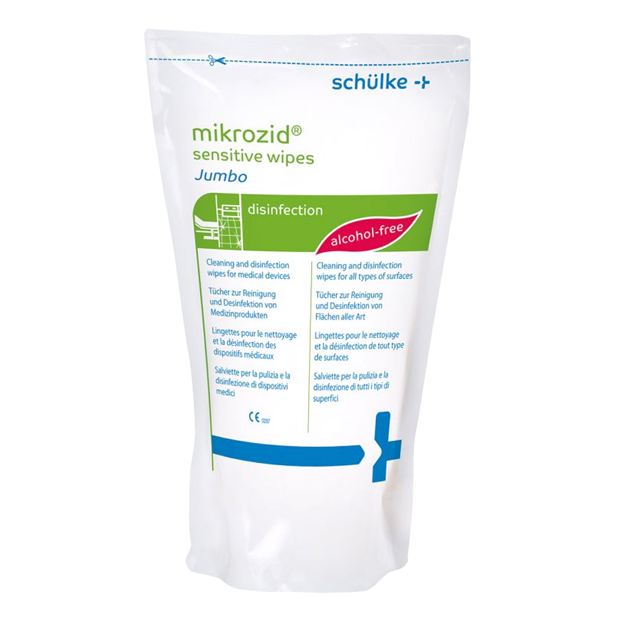 Schülke® Mikrozid® Sensitive Wipes Jumbo Desinfektionstücher Nachfüllpackung, 200 Stück