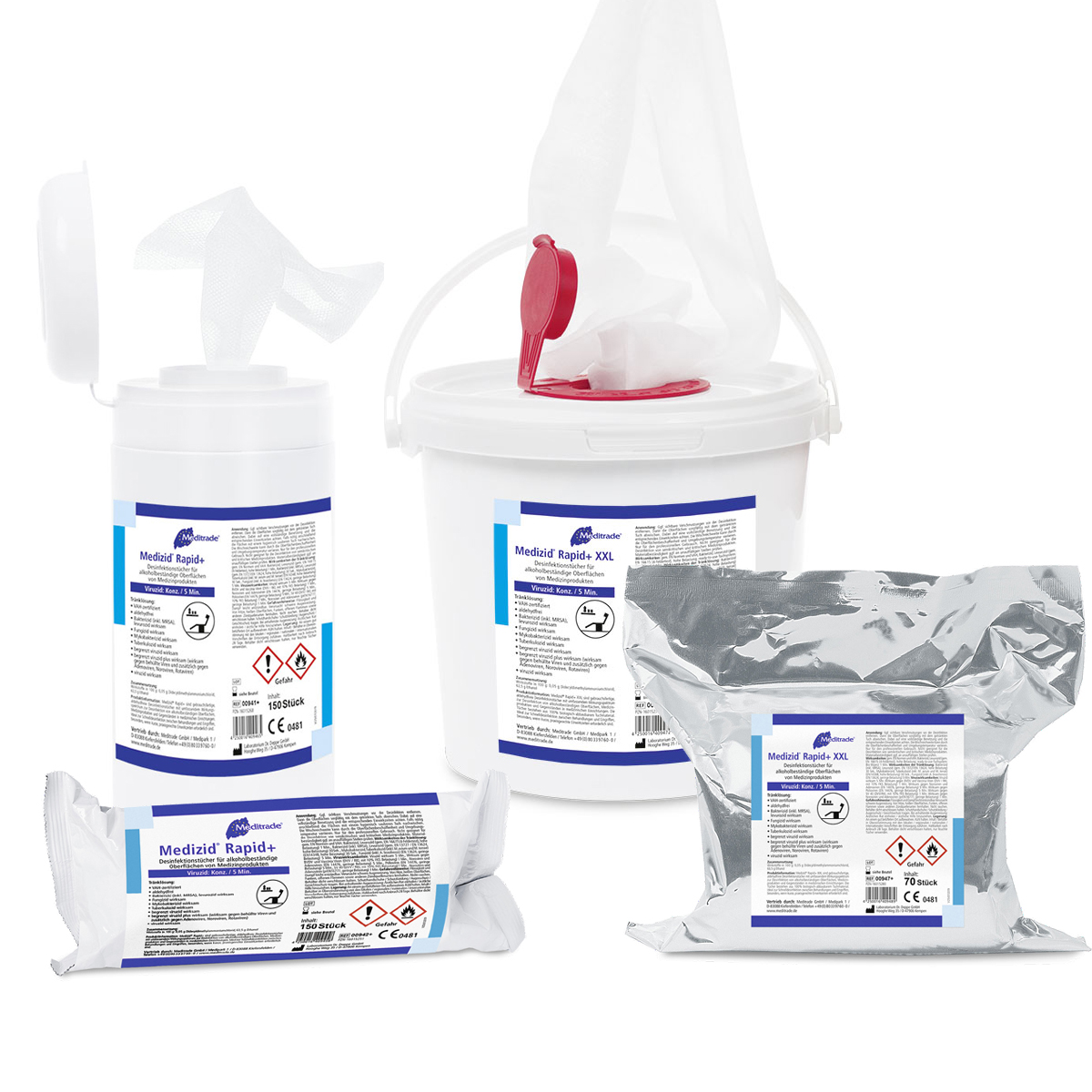 Meditrade Medizid® Rapid+ Desinfektionstücher Gruppe