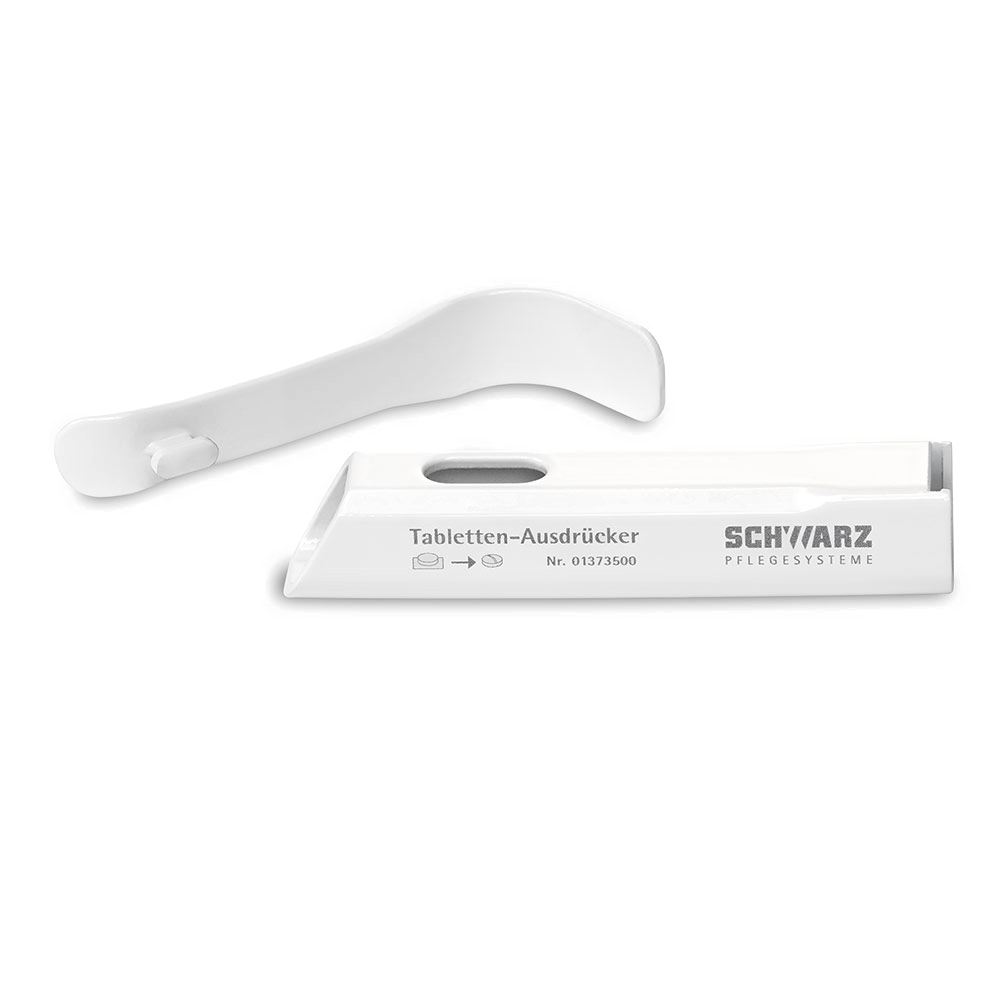 Schwarz melipul® Tabletten-Ausdrücker abnehmbarer Gri