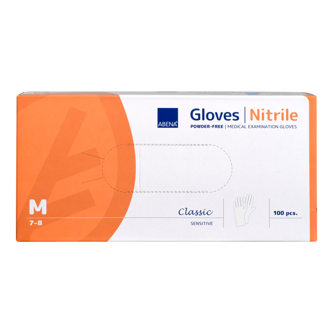 Abena® Nitril-Handschuhe Classic puderfrei Weiß - MEDIUM