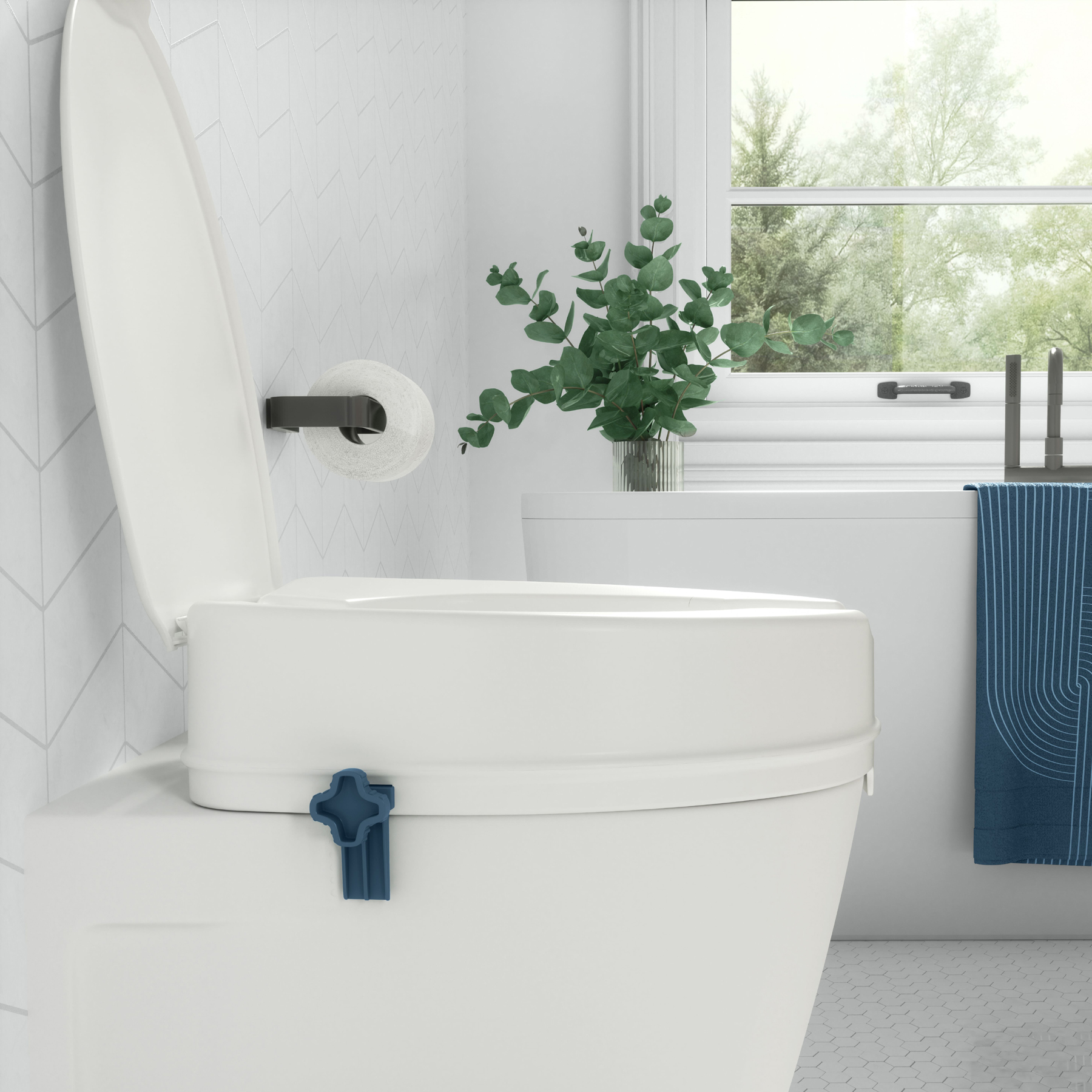 Aquatec® Pure CALA Toilettensitzerhöhung mit Deckel Seite