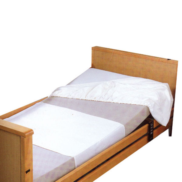 Molton Bettschutzeinlage 70 x 100 cm mit PVC beschichteter Unsterseite.