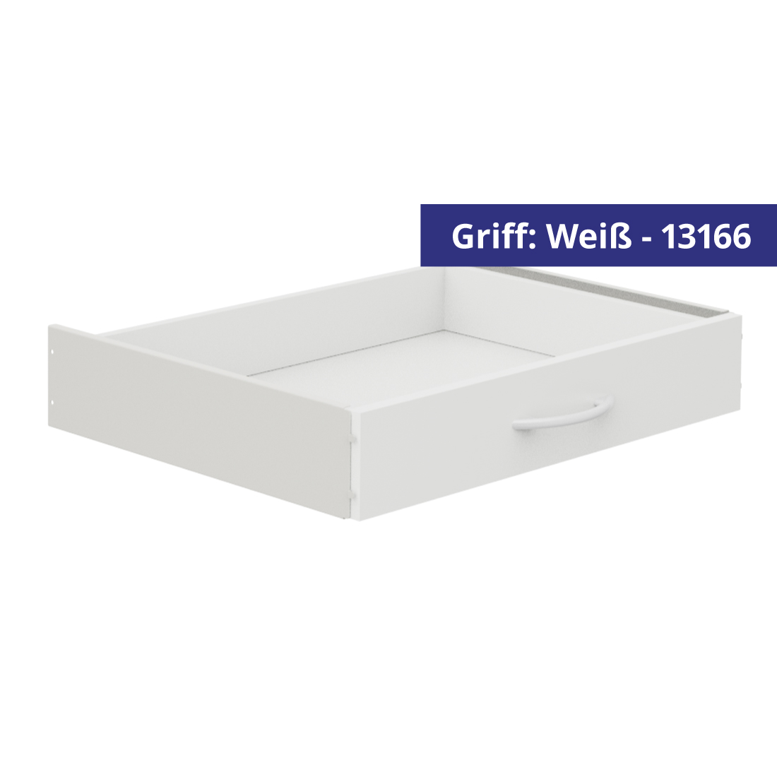 Haeberle 08/16® Basiswagen 60 mit 3 Schubladen - Griff Weiß