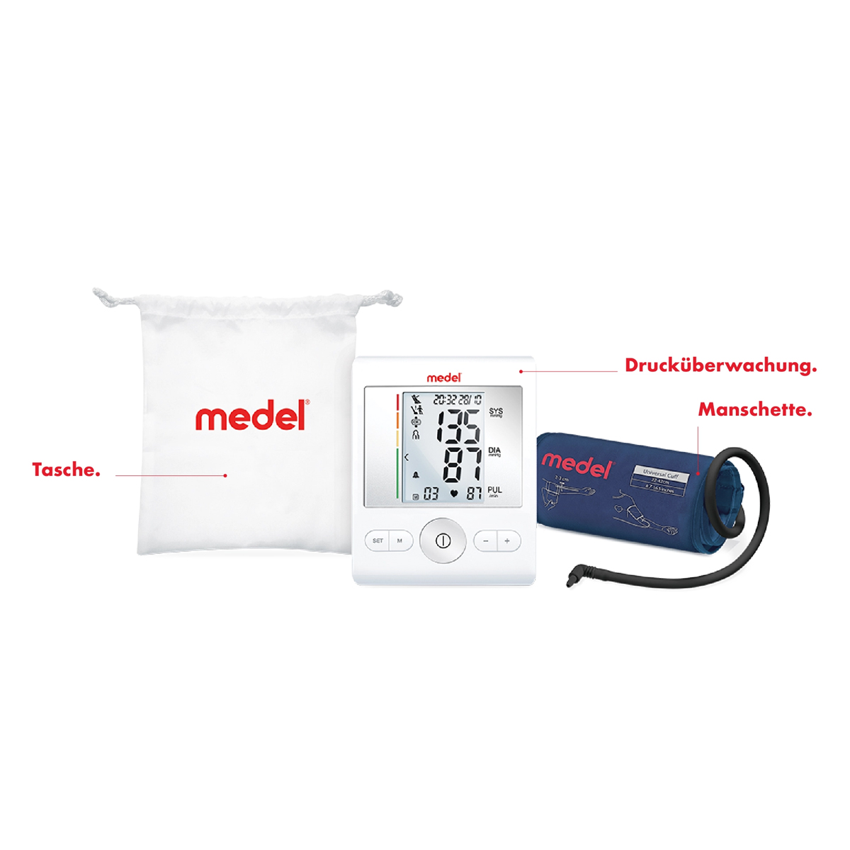 Beurer Medel® Sense Oberarm-Blutdruckmessgerät Inhalt
