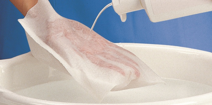 Hartmann ValaClean Vlies Waschhandschuhe Anwendung