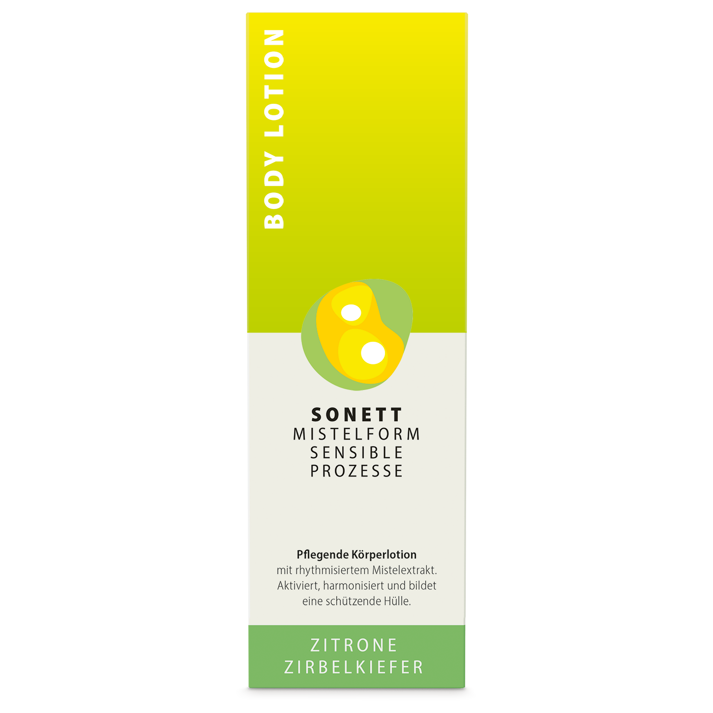 Sonett Mistelform Körperlotion | Zitrone Zirbelkiefer 145 ml Box