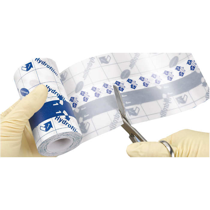 Hartmann Hydrofilm® roll Folienverband zuschneiden