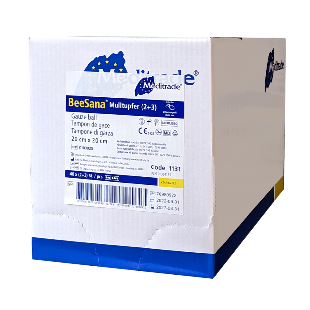 Meditrade® BeeSana® Mulltupfer steril Box