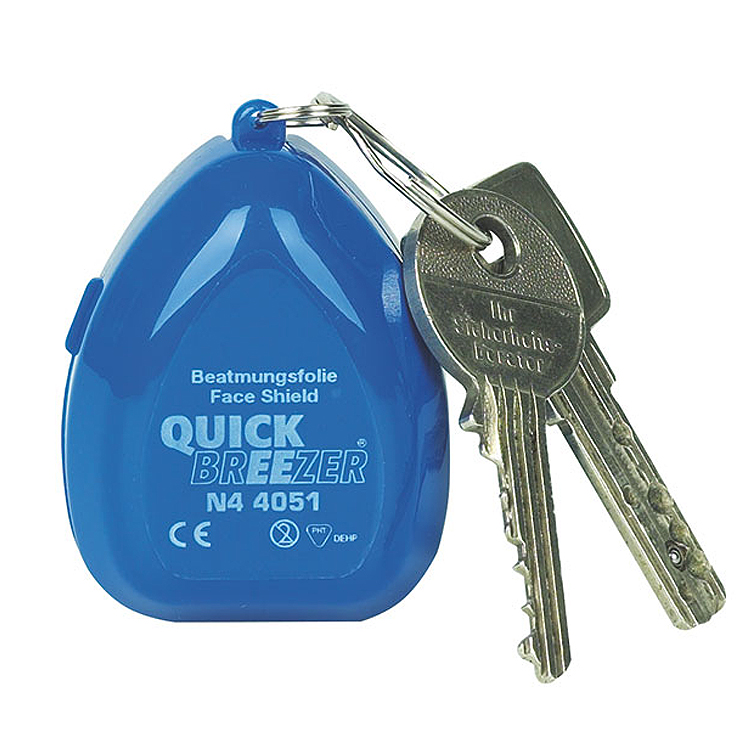 Quick Breezer® Beatmungsfolie im Schlüsselanhänger Detailansicht