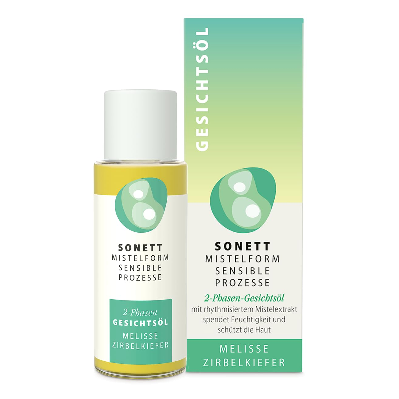 Sonett Mistelform 2-Phasen Gesichtsöl Melisse Zirbelkiefer 50 ml