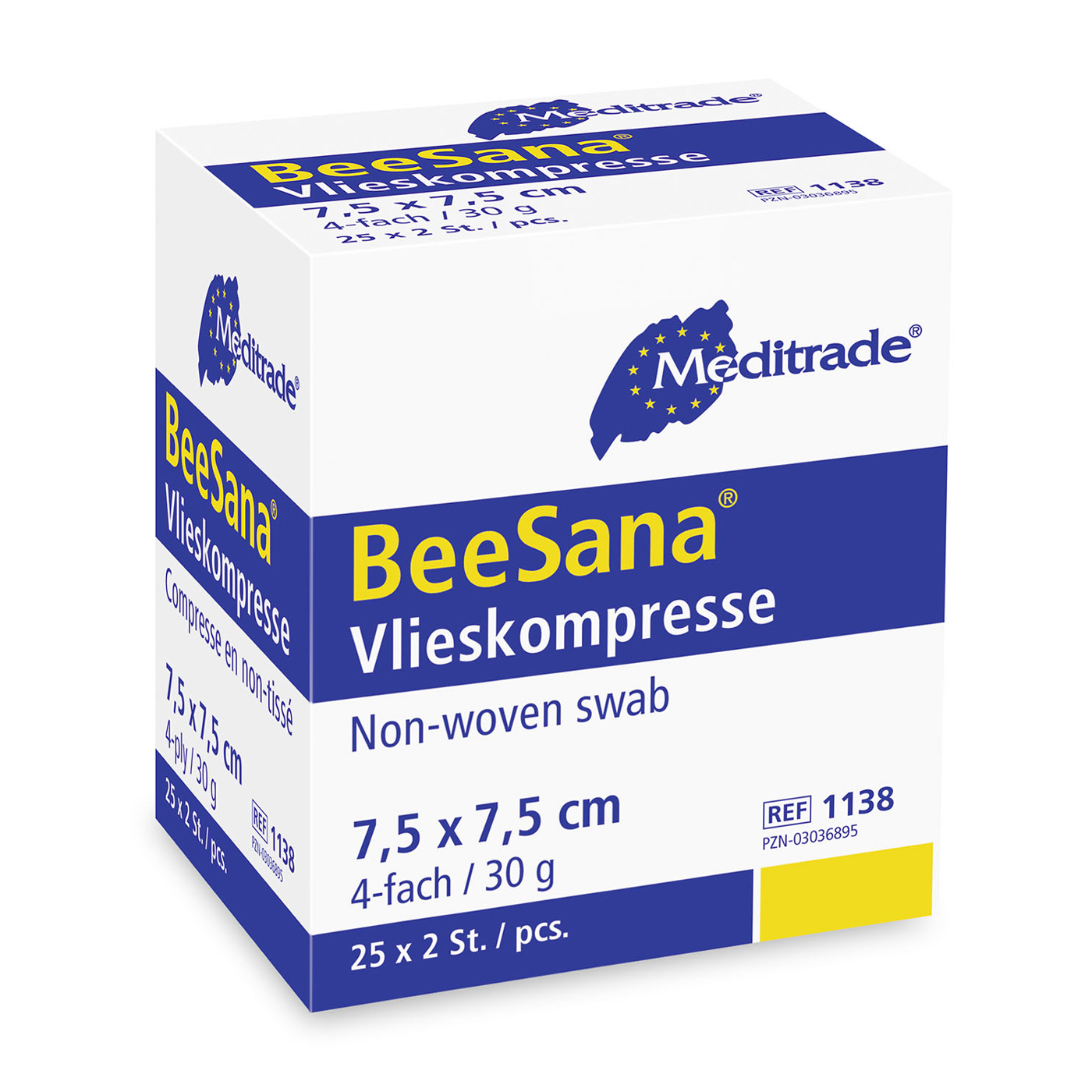 Meditrade BeeSana® Vlieskompressen 4-fach steril Box