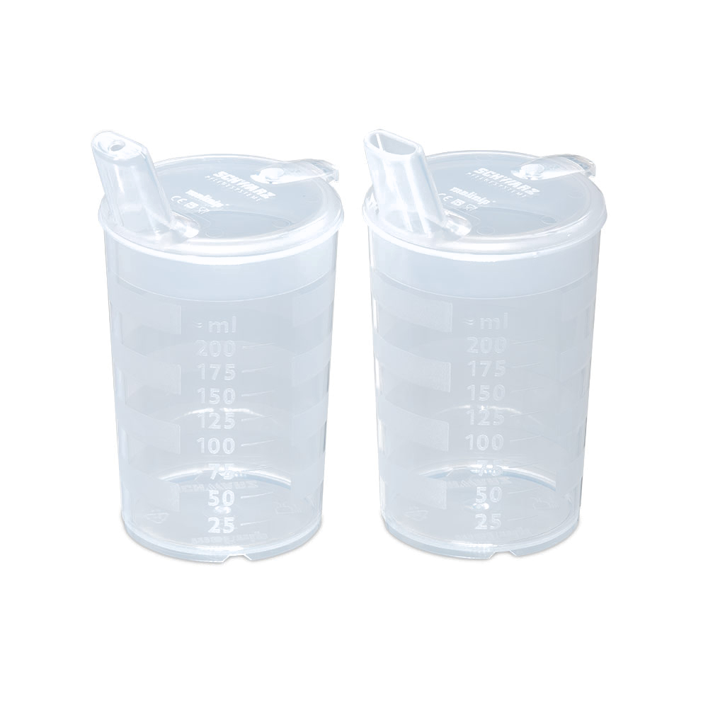 Schwarz melinip® Schnabelbecher komplett Transparent