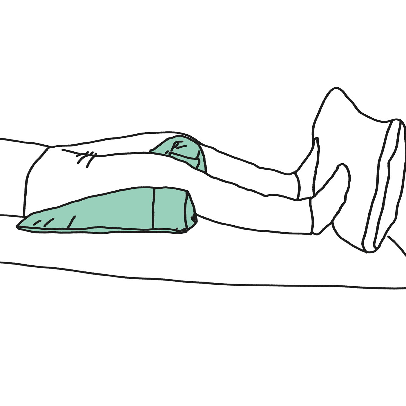 Lück Rhombo-med® Flexionskissen Position1