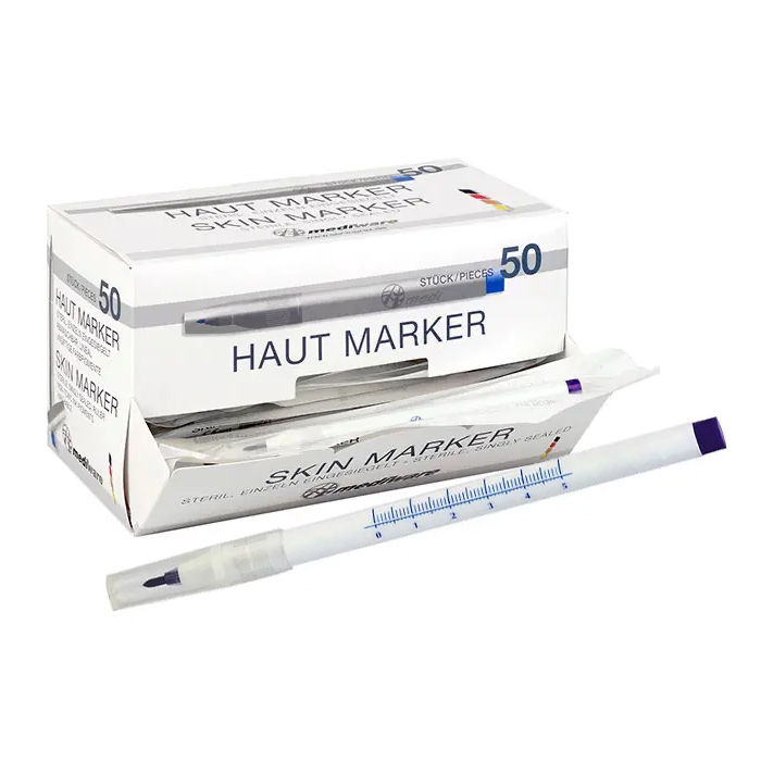 Mediware® Hautmarker steril 50 Stück in Spenderbox