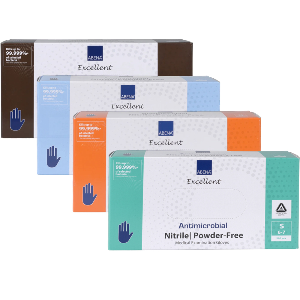 Abena® Nitril-Handschuhe Excellent antimikrobiell Blau