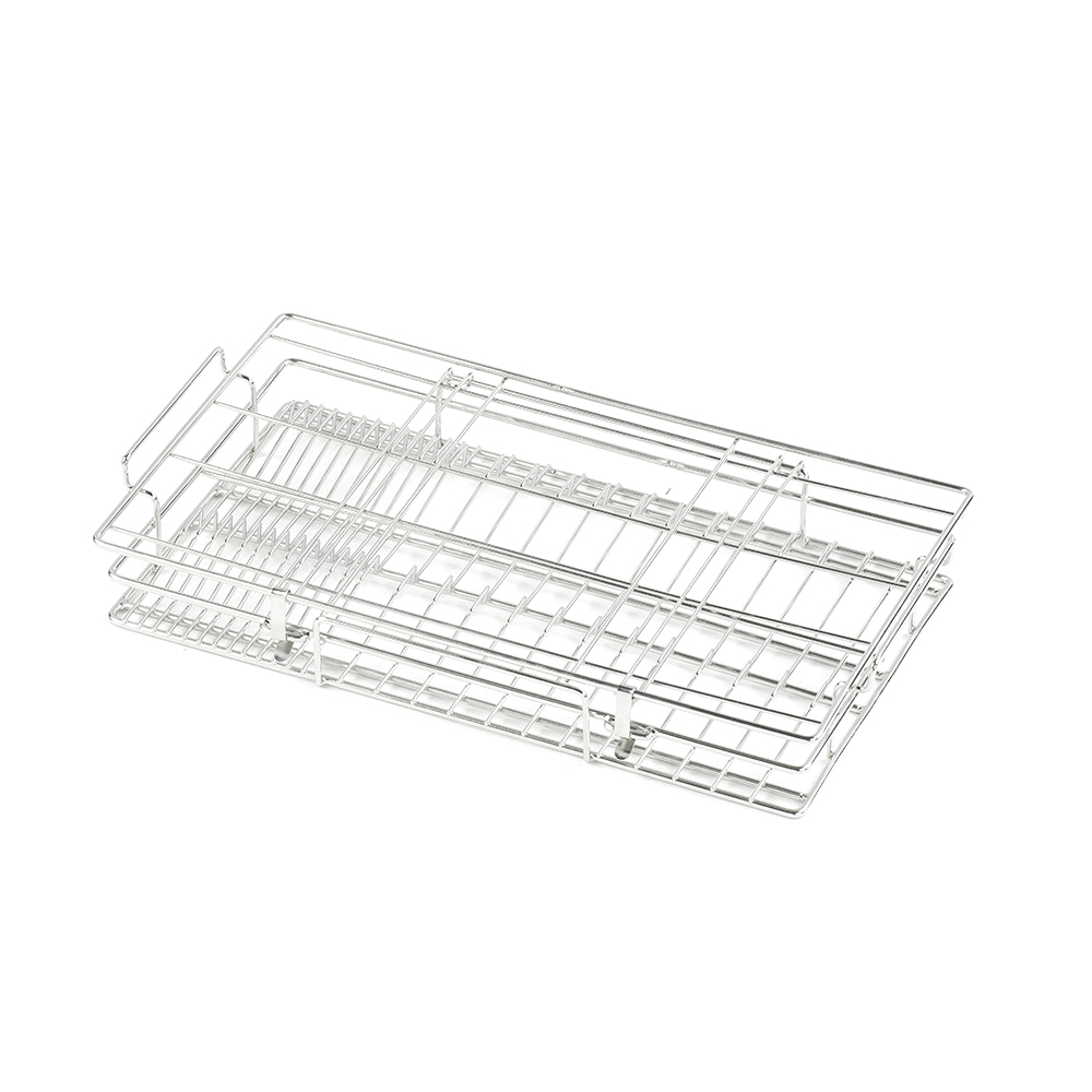 Schwarz melipul® Medi-7® Spülkorb Edelstahl leer geschlossen