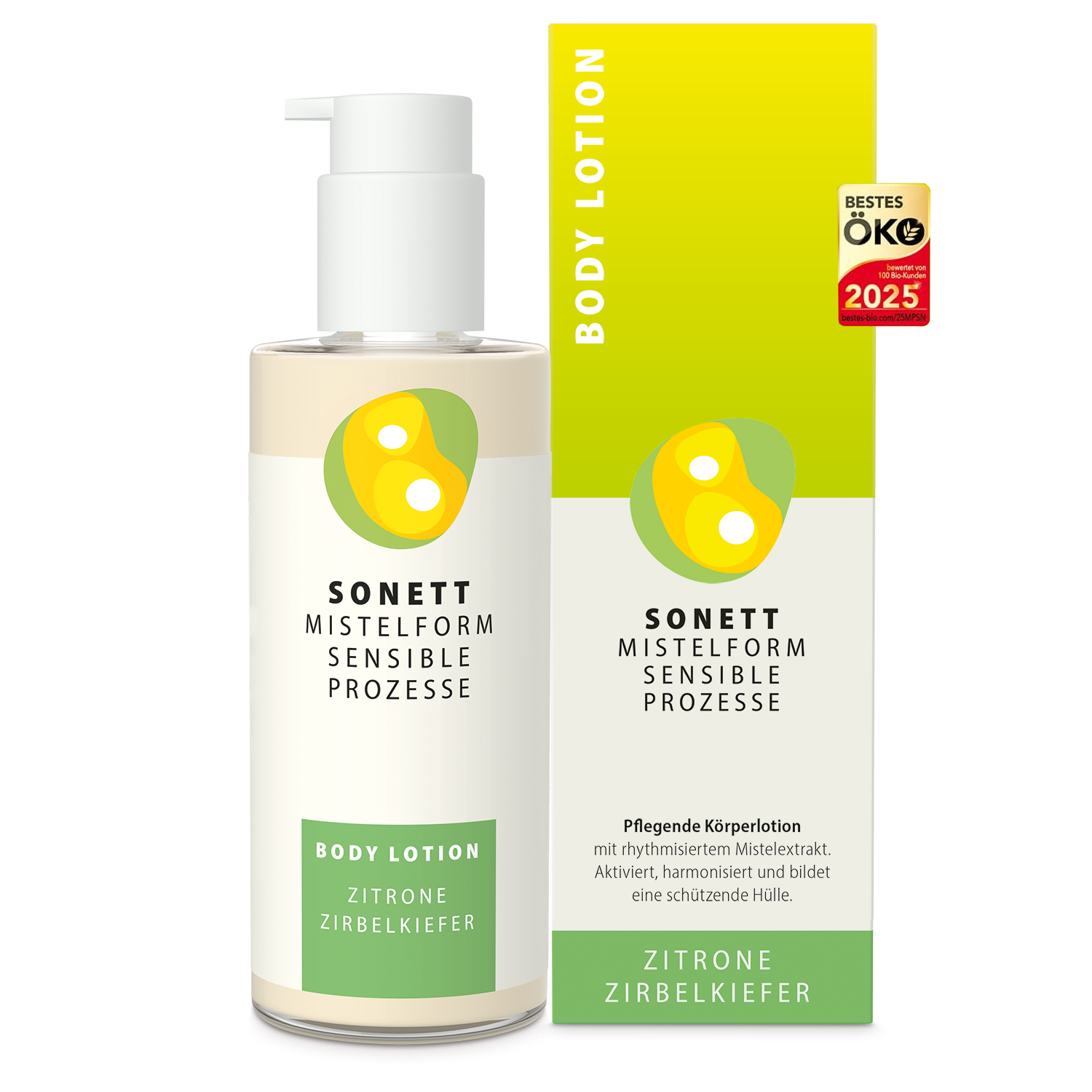 Sonett Mistelform Körperlotion | Zitrone Zirbelkiefer 145 ml Übersicht