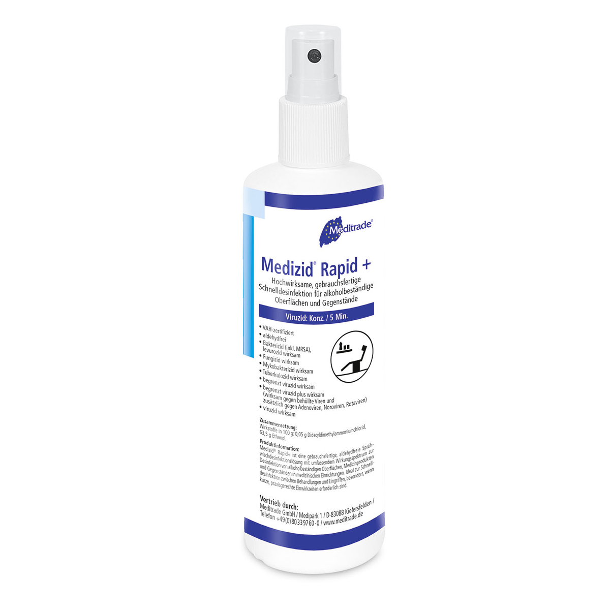 Meditrade Medizid® Rapid+ Flächendesinfektion 250 ml Sprühflasch