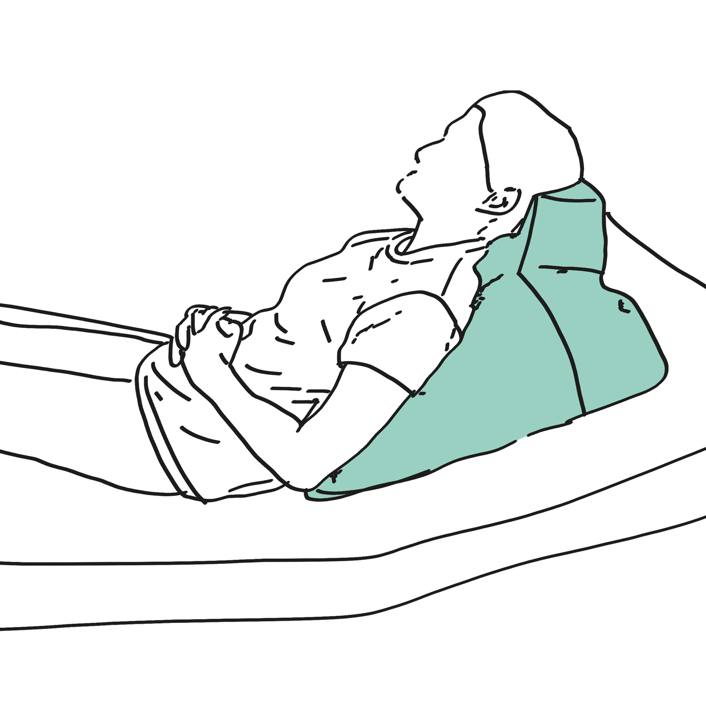 Lück Rhombo-med® Flexionskissen Position3